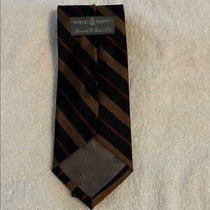 Robert Talbott Black and Brown Striped Tie Accessories